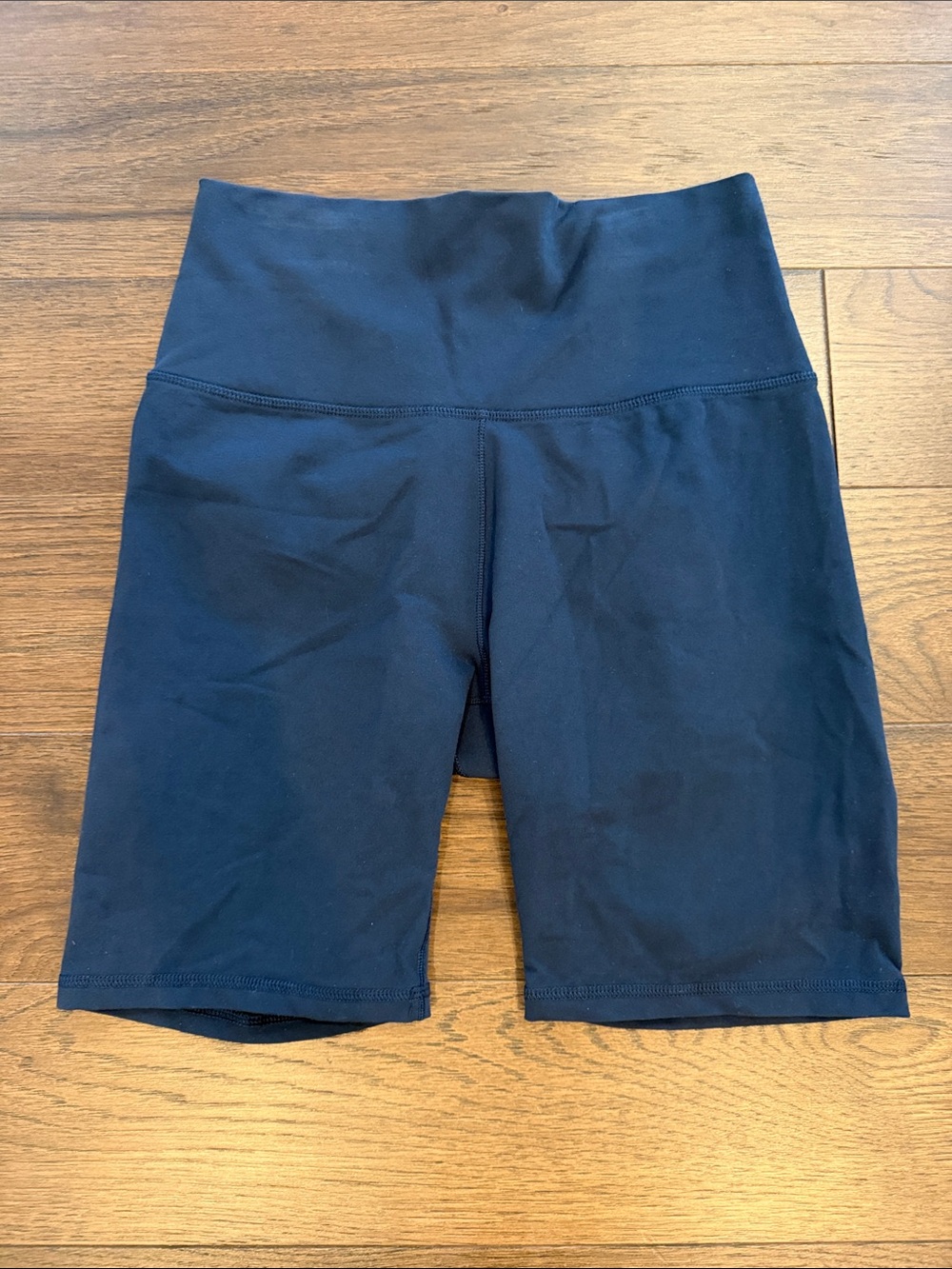 Calia by Carrie Underwood High-Waist Bike Shorts - Blue Size Medium - C3-217